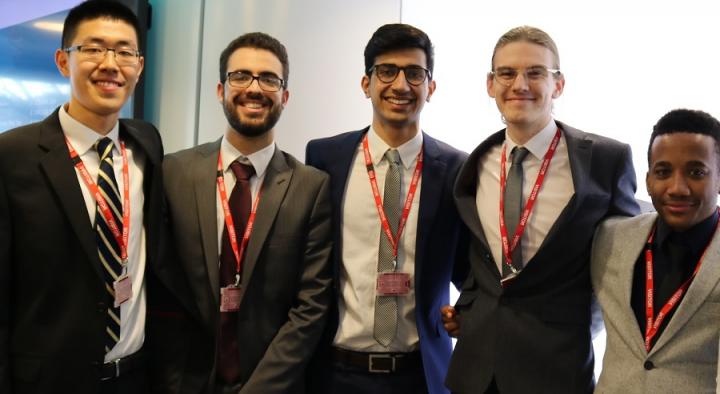 Image of physics team that finished third in UBC Worldwide contest