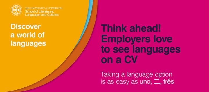 Think ahead - employers love to see languages on a CV