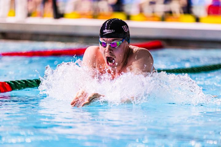 Image of male swimmer doing breaststroke at BUCS champs
