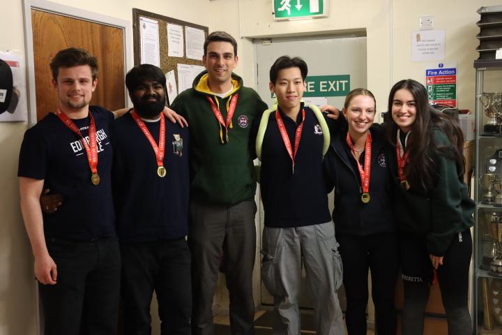 Rifle team with BUCS medals