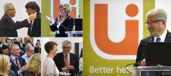 Combination of several photos from the Usher Institute annual lecture 2019