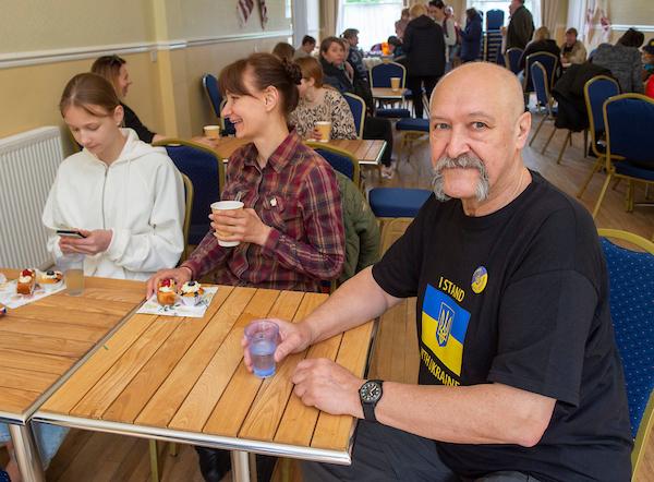 Participants of the refugee coffee morning at the Association of Ukrainians in Great Britain 