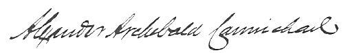 Alexander Carmichael's signature