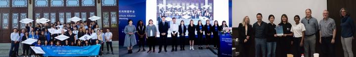 images of the winning ZJE students at the China-UK alliance meeting