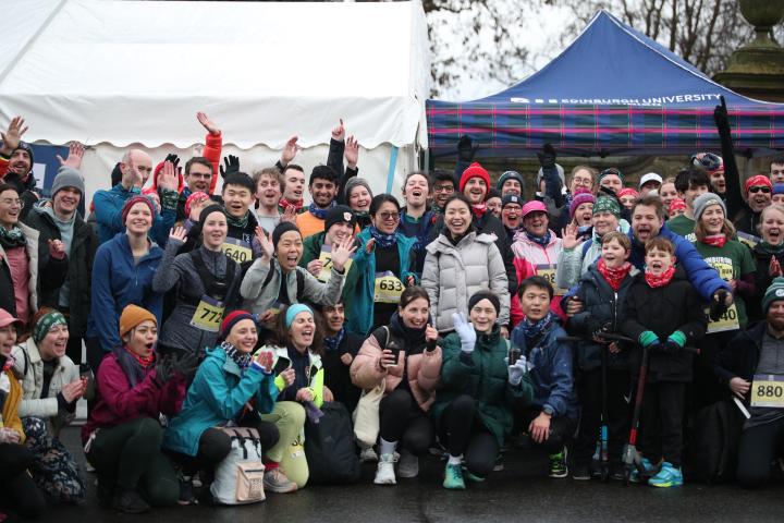 Group of Edinburgh Winter Run participants in a group photo