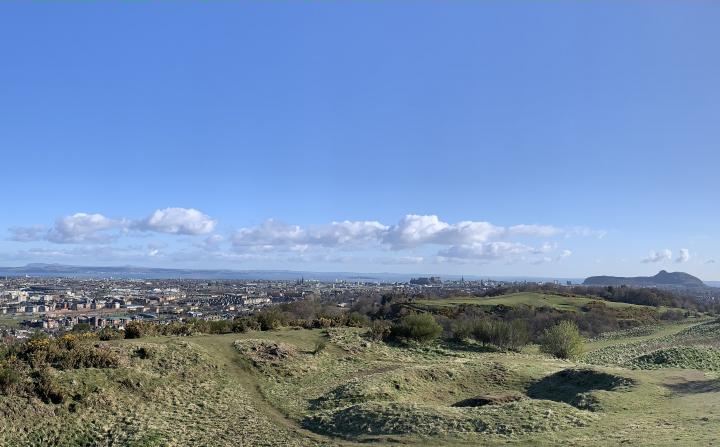 A view of Edinburgh on a sunny day