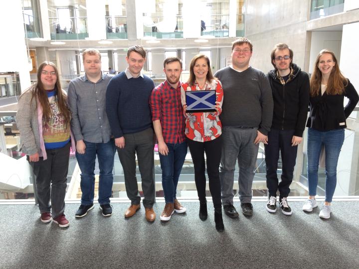 A picture of some of auticon's Edinburgh team in the Bayes Centre