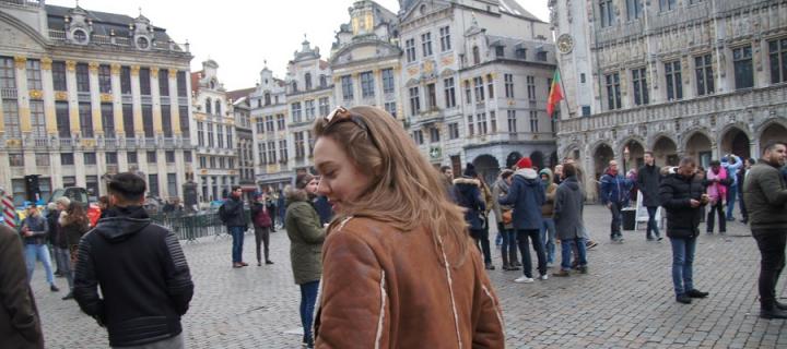 Photo of a student in Brussels