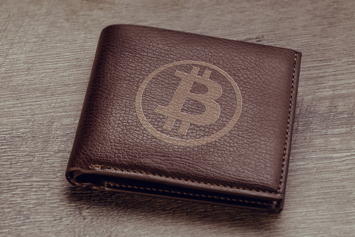 Wallet with Bitcoin logo