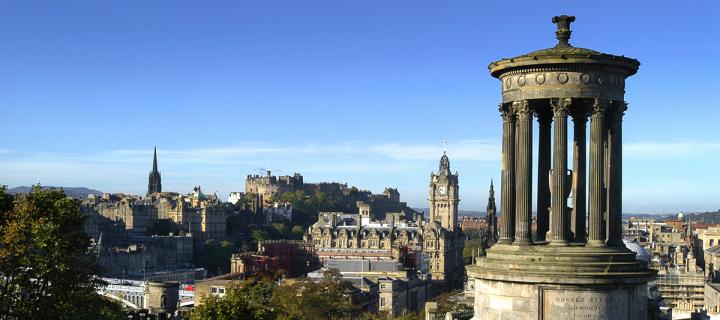 View across Edinburgh form Carlton Hill