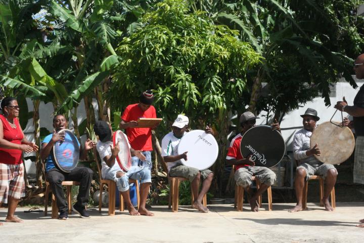 Chagos Islanders perform sega