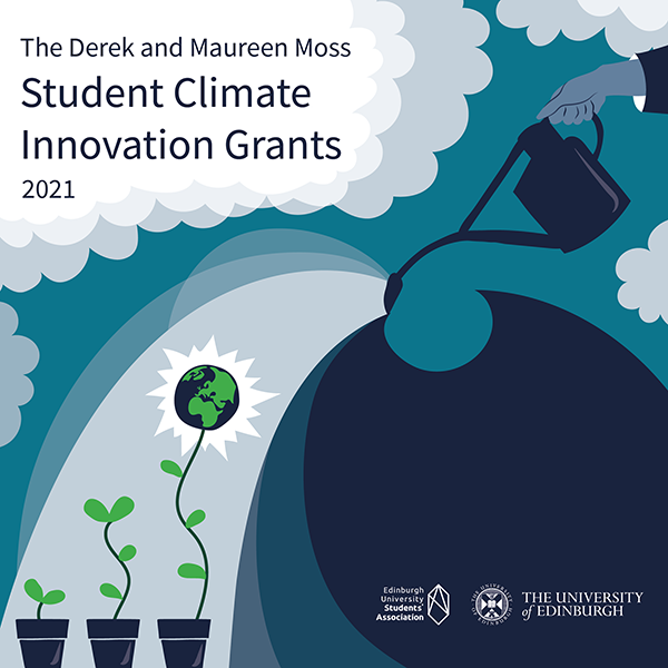 The Derek and Maureen Moss Student Climate Innovation Grants 2021. Apply for up to £1,000. Deadline: 31 October.