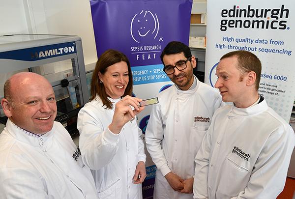 Dr Calderwood visited the Edinburgh Genomics facility at the Institute.