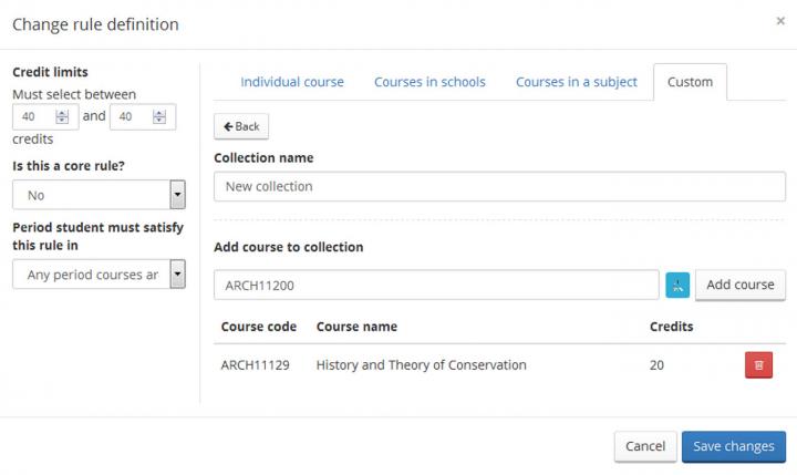 collections create custom add another course image