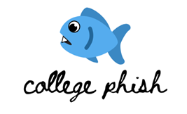 blue fish college phish logo