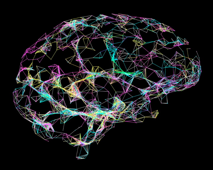Computer artwork of a broken neural network in the brain