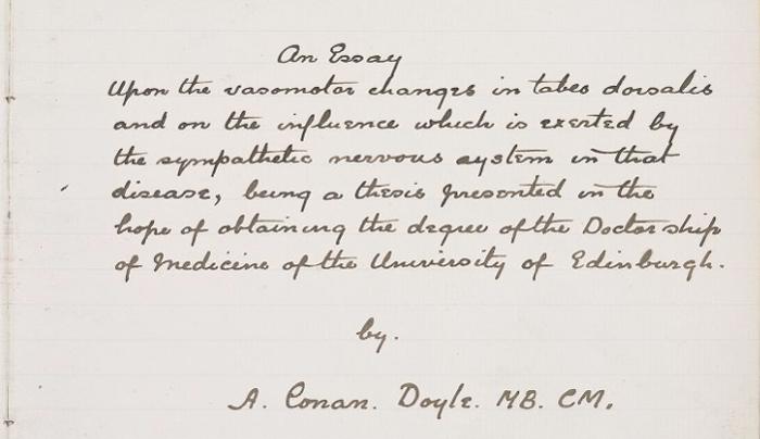 Digitisation (Arthur Conan Doyle's thesis)