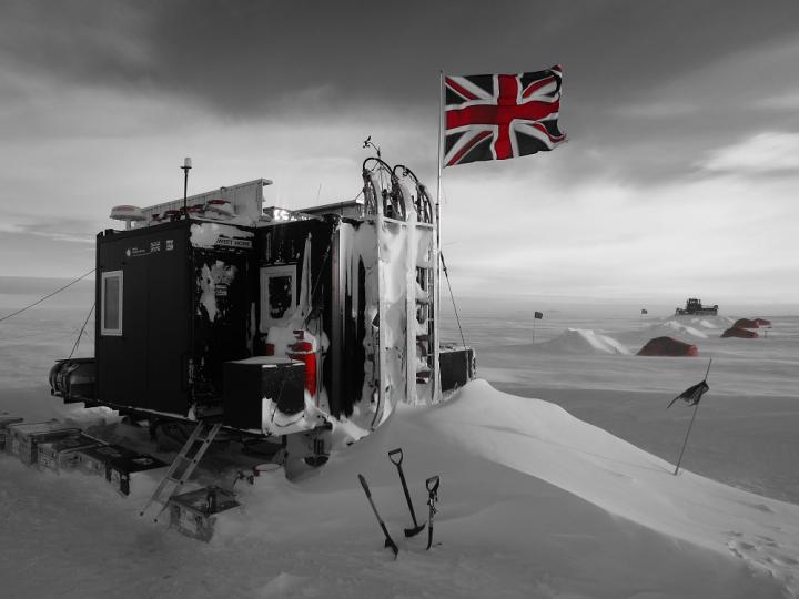 Winning photograph of an Antarctic hut by Damon Davies