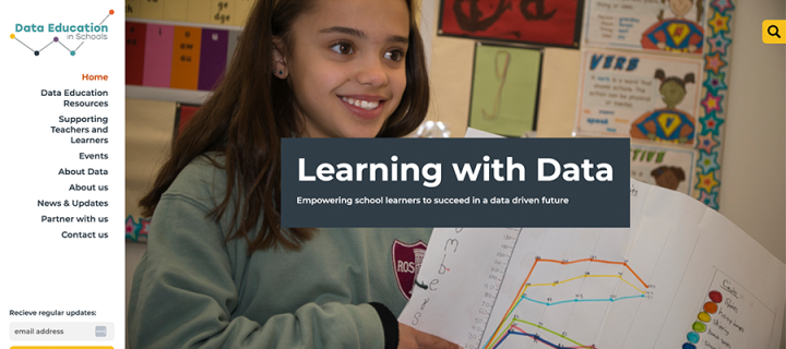 Image of Data Education in Schools Website