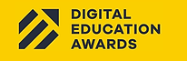 Digital Education Awards Logo. Black text on a yellow background which reads "Digital Education Awards"