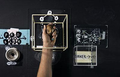 HCA Figure 2: Nikolaus Gansterer, ‘untertagüberbau’, 2017, 3 channel HD video installation. Installation view, ‘The Extended Mind’, 2019. Image courtesy Talbot Rice Gallery, The University of Edinburgh
