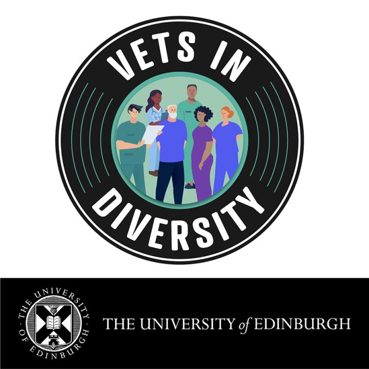 A illustration of a record with vets in the centre