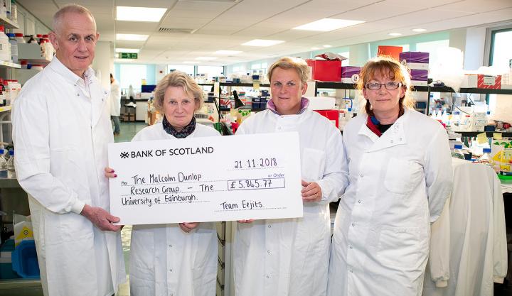 Dunlop: Donation to support bowel cancer research
