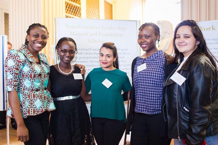 Students attending the Edinburgh Award reception 2017 in Playfair Library.