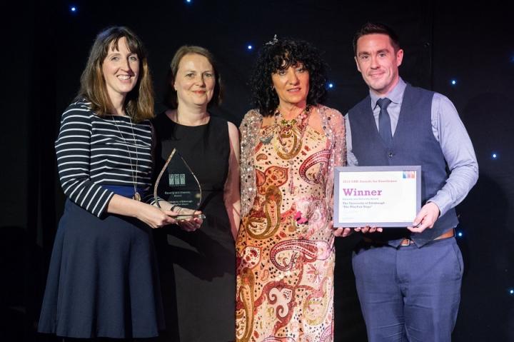 Edinburgh team with their University Human Resources (UHR) 2018 Award