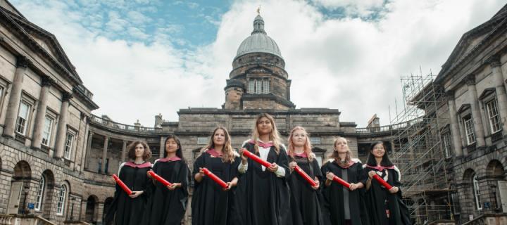 Current medical students collect degrees on behalf of Edinburgh Seven