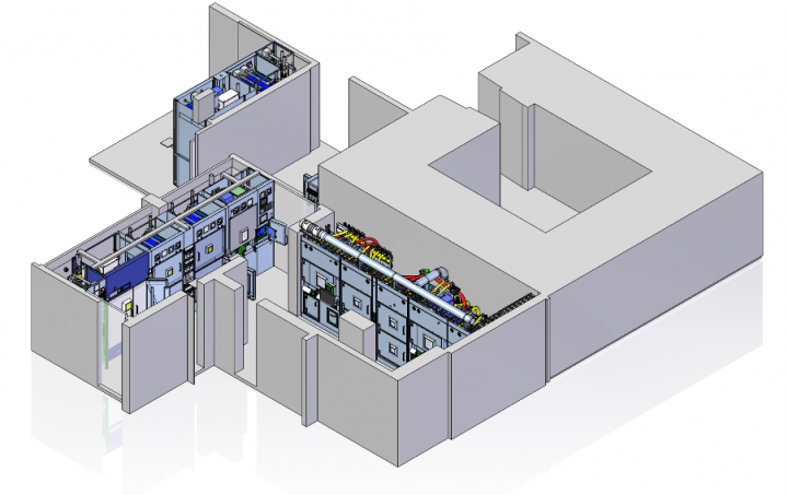 Finalised layout of the upgraded Edinburgh Imaging radiochemistry facility.