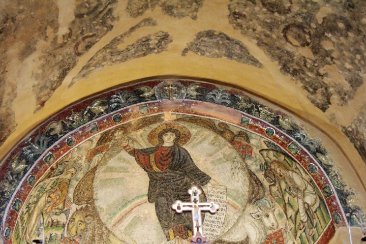 Mosaic at The Church of Hosios David in Thessaloniki, Greece