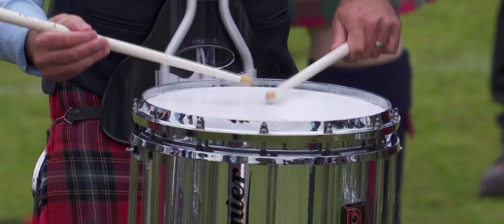 A snare drum from the Field Marshal Montgomery pipe band