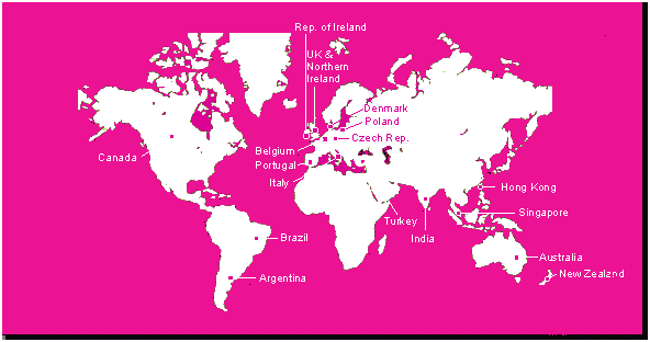 world map showing FOOD trial locations