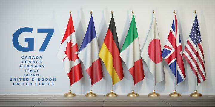 Flags of G7 countries