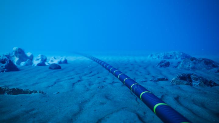 Stock image of an undersea fibre-optic cable