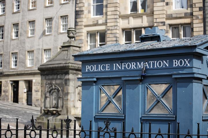 Old police box in Edinburgh