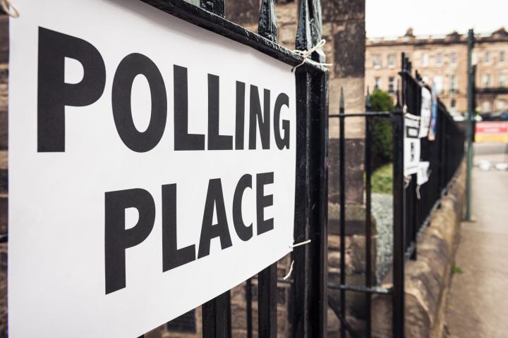 Polling station in Scotland
