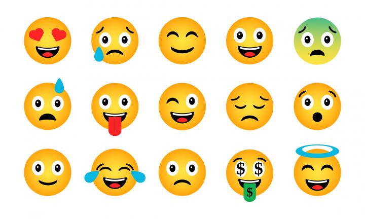 Stock image of emojis