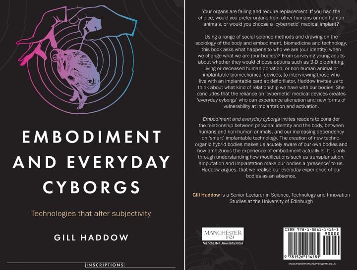 The cover of Dr Gill Haddow's book entitled Embodiment and Everyday Cyborgs
