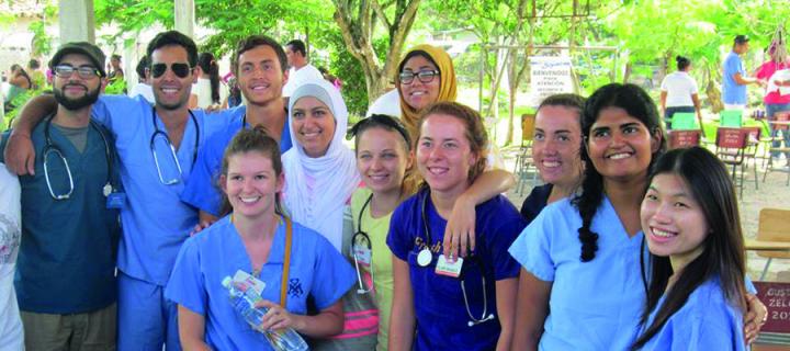 Edinburgh Medical School students take part in the Global Brigades trip to Honduras.