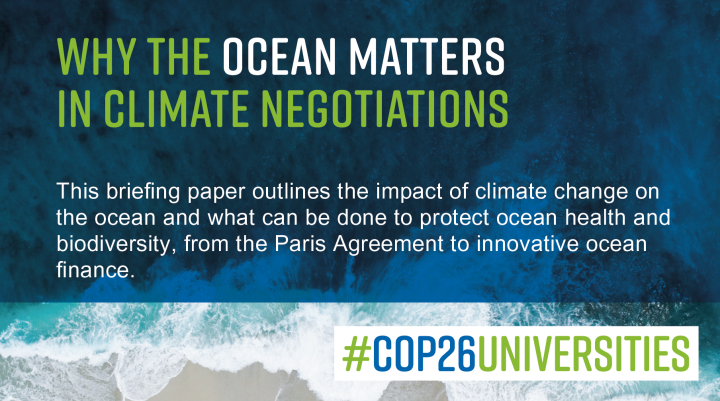 Flyer for the COP26 Universities Policy Brief.