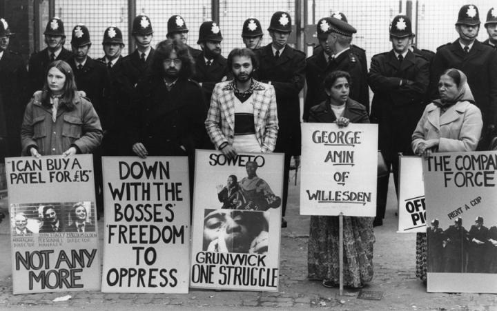 Picket outside the Grunwick photo-processing laboratory in Willesden in June 1977