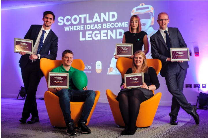 CVS student Hannah Costello receiving VisitScotland legend award