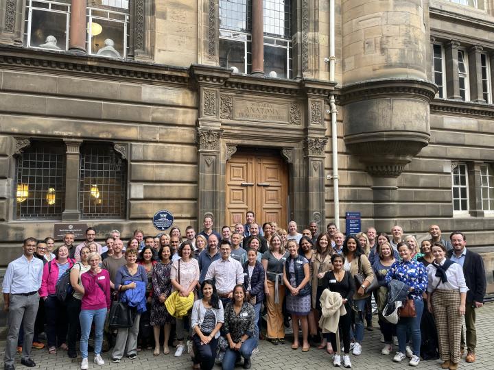MBChB Class of 2001 outside the Old Medical School