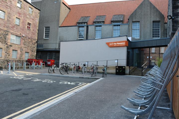 New bike parking at The Pleasance 