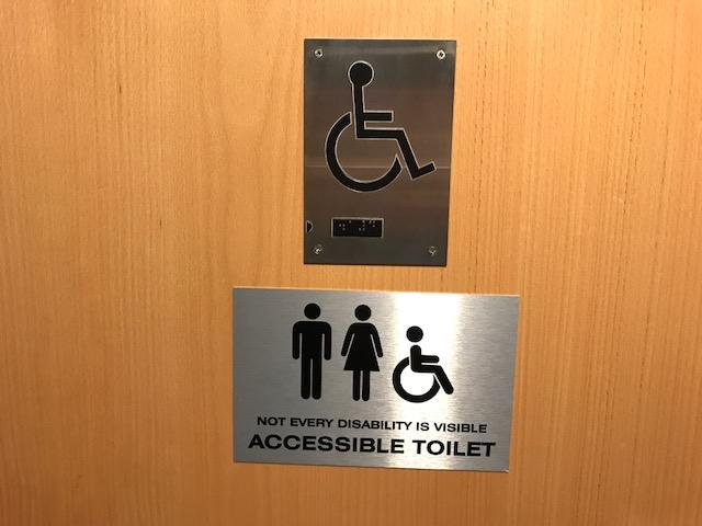 Acessible Toilet Notice