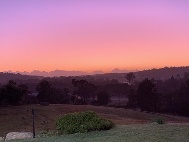 Hazy sunset in Australia