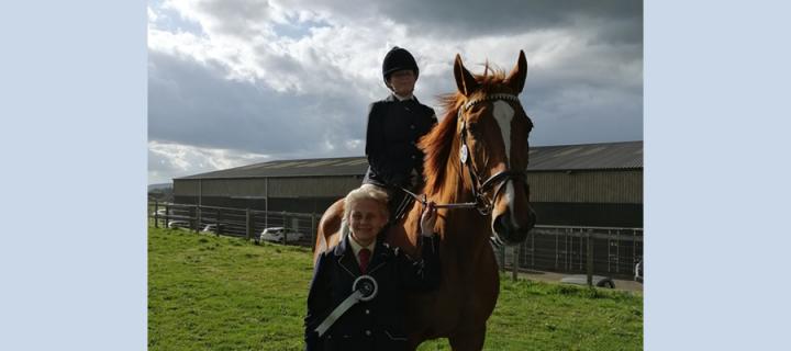 Irene alongside her horse Rupert