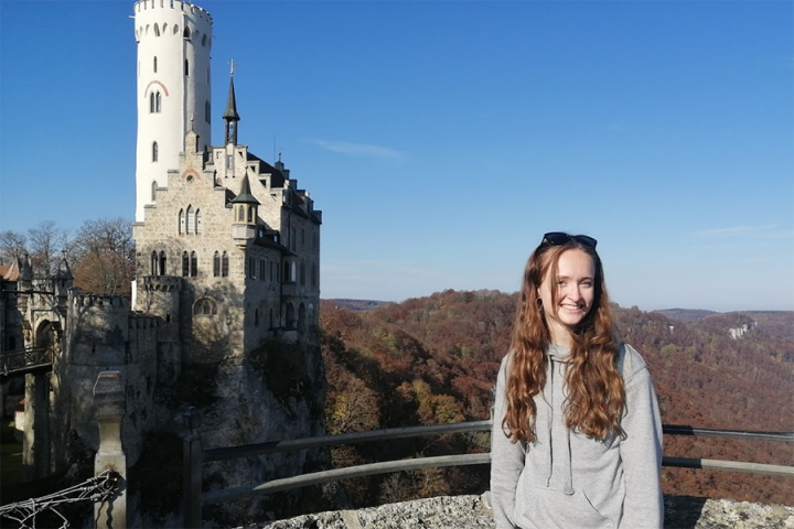 Photo of a student at Lichtenstein Castle